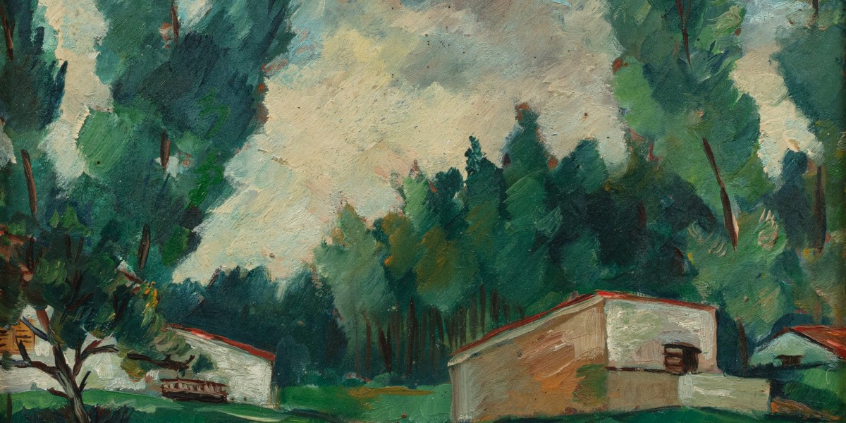 Maisons dans un paysage